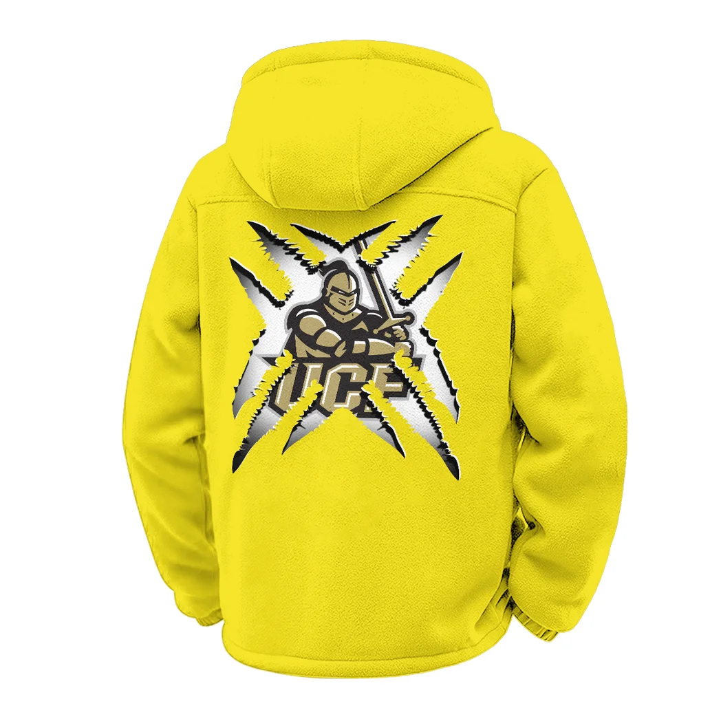 The UCF Power Winter Fleece Jacket, Warm Core Loft Fleece HVN1454UC - Yellow - Image 3