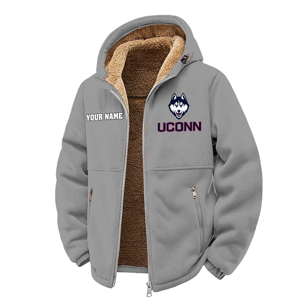 The Huskies Winter Fleece Jacket, Breathable Winter Comfort HVN1454UC - Grey - Image 2