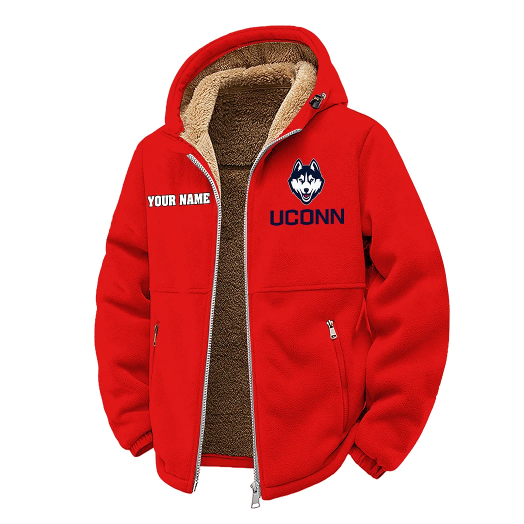 The Huskies Winter Fleece Jacket, Breathable Winter Comfort HVN1454UC - red - Image 2