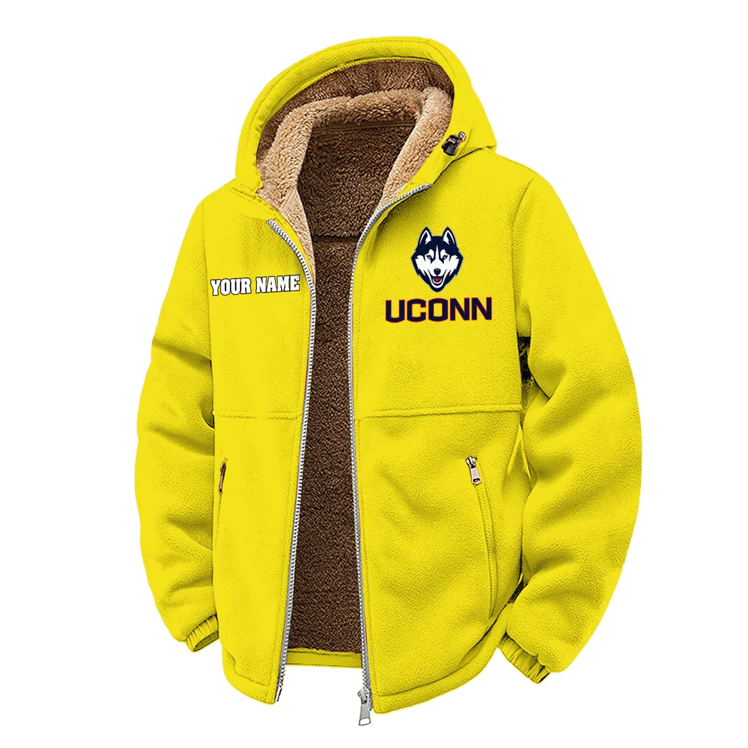 The Huskies Winter Fleece Jacket, Breathable Winter Comfort HVN1454UC - Yellow - Image 2