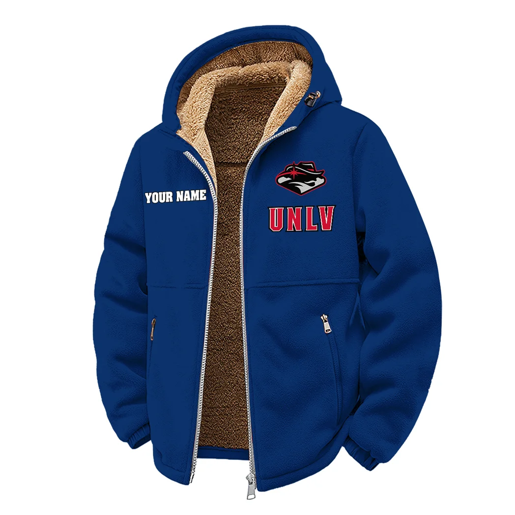 The Rebel Spirit Winter Fleece Jacket, Sherpa Lined Winter Fleece HVN1454UN - Navy - Image 2