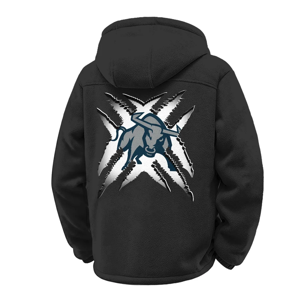 The Utah State Power Winter Fleece Jacket, Thermal Winter Fleece HVN1454US - Black - Image 3