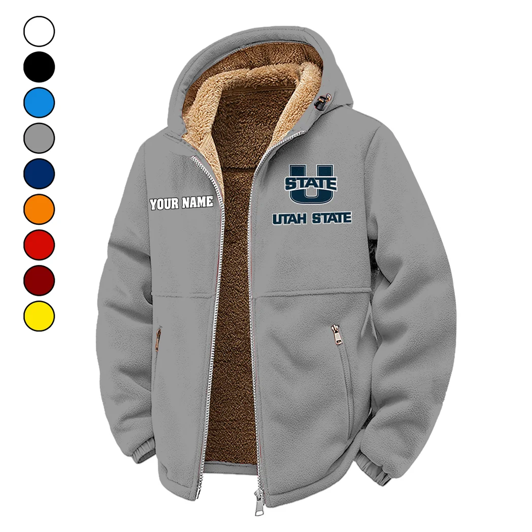 The Utah State Power Winter Fleece Jacket, Thermal Winter Fleece HVN1454US - Grey