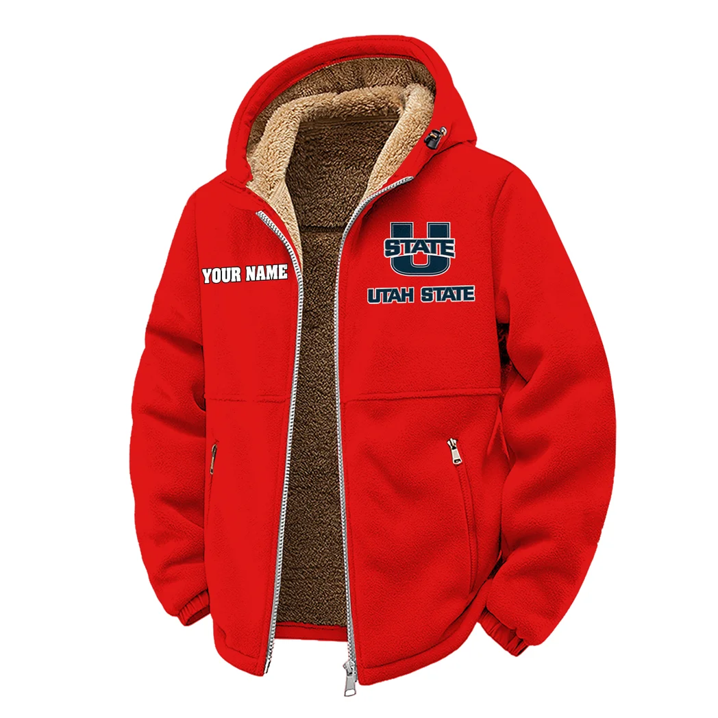 The Utah State Power Winter Fleece Jacket, Thermal Winter Fleece HVN1454US - red - Image 2