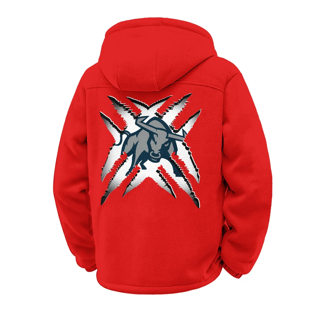 The Utah State Power Winter Fleece Jacket, Thermal Winter Fleece HVN1454US - red - Image 3