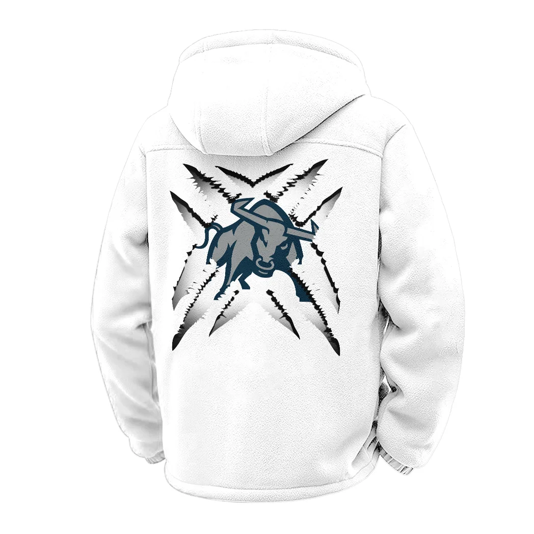 The Utah State Power Winter Fleece Jacket, Thermal Winter Fleece HVN1454US - White - Image 3