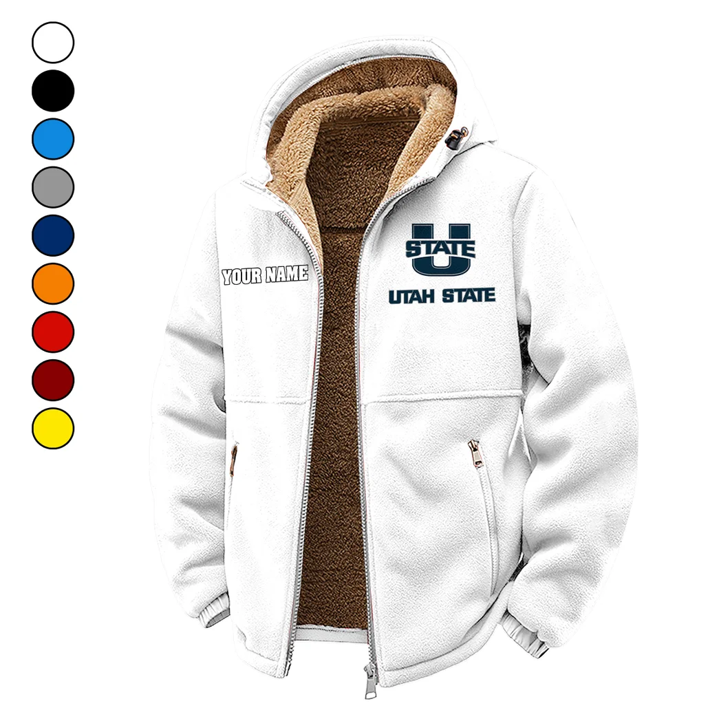 The Utah State Power Winter Fleece Jacket, Thermal Winter Fleece HVN1454US - White