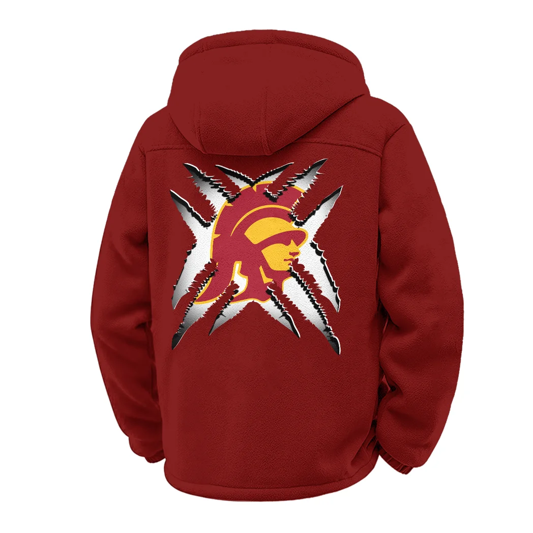 The Trojan Power Winter Fleece Jacket, Arctic Expedition Fleece HVN1454US - Wine - Image 3