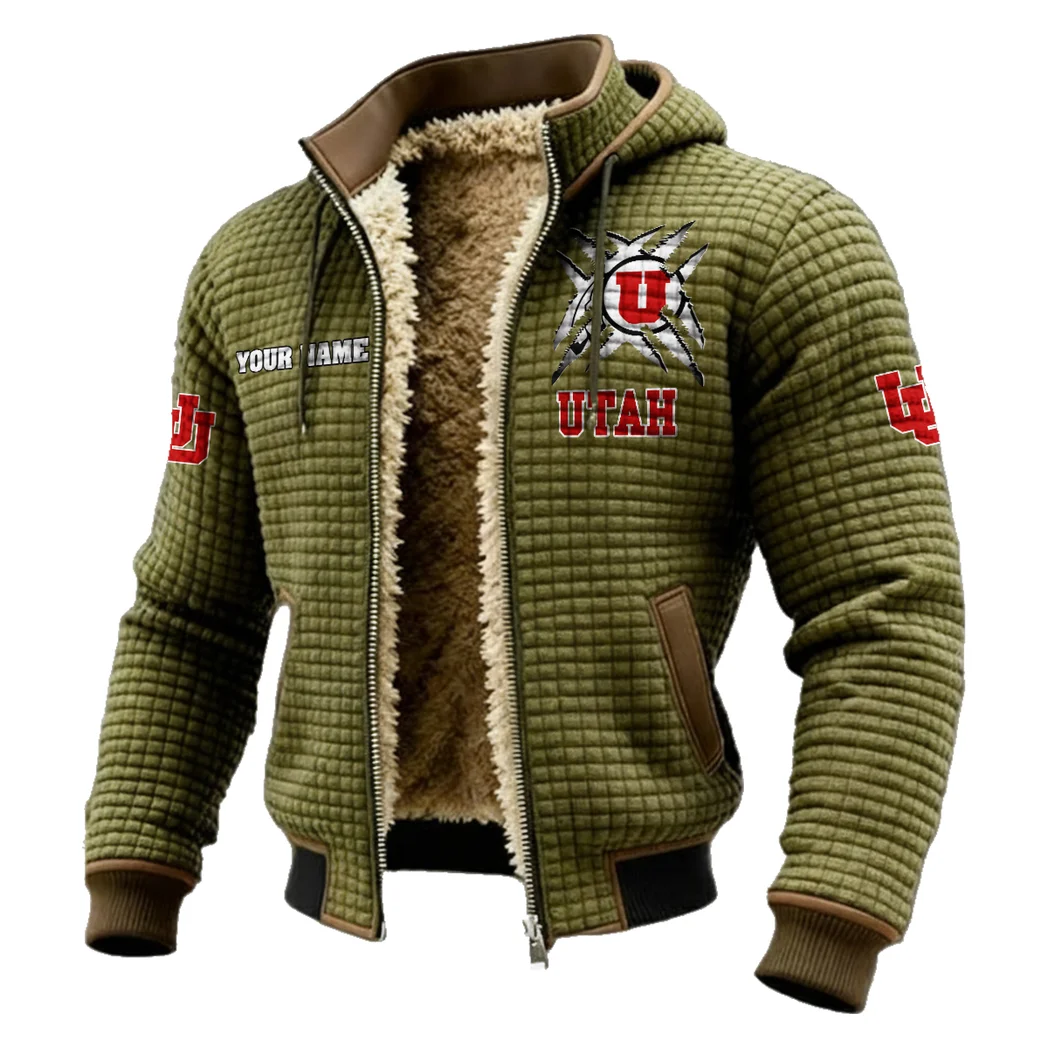 The Ute Ambush Fleece-Lined Hooded Jacket, High-Density Comfort Fleece HVN1454UU - Green - Image 2