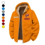 The Hilltopper Nation Winter Fleece Jacket, Extreme Cold Fleece Coat HVN1454WK - Orange