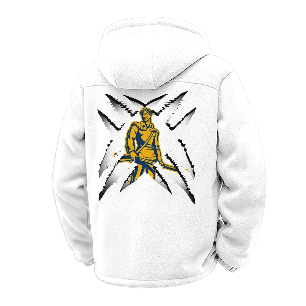 The Mountaineer Pride Winter Fleece Jacket, Sub-Zero Fleece Jacket HVN1454WV - White - Image 3