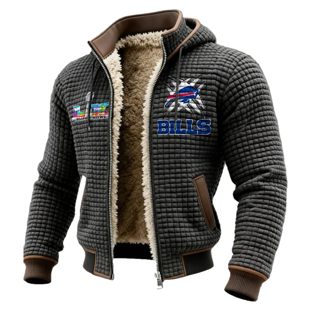 Blue Crew Fleece-Lined Hooded Jacket, High-Performance Trail Jacket HVN1457BB - Grey - Image 2