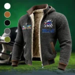 Blue Crew Fleece-Lined Hooded Jacket, High-Performance Trail Jacket HVN1457BB - Grey