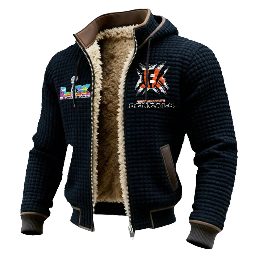 Fan Roar Squad Fleece-Lined Hooded Jacket, All-Mountain Hooded Fleece HVN1457CI - Black - Image 2