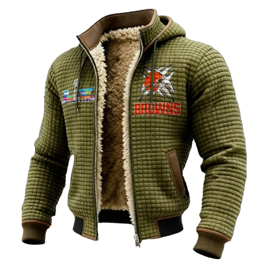Furry Army Fleece-Lined Hooded Jacket, Alpine Ascent Hooded Jacket HVN1457CL - Green - Image 2