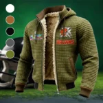 Furry Army Fleece-Lined Hooded Jacket, Alpine Ascent Hooded Jacket HVN1457CL - Green