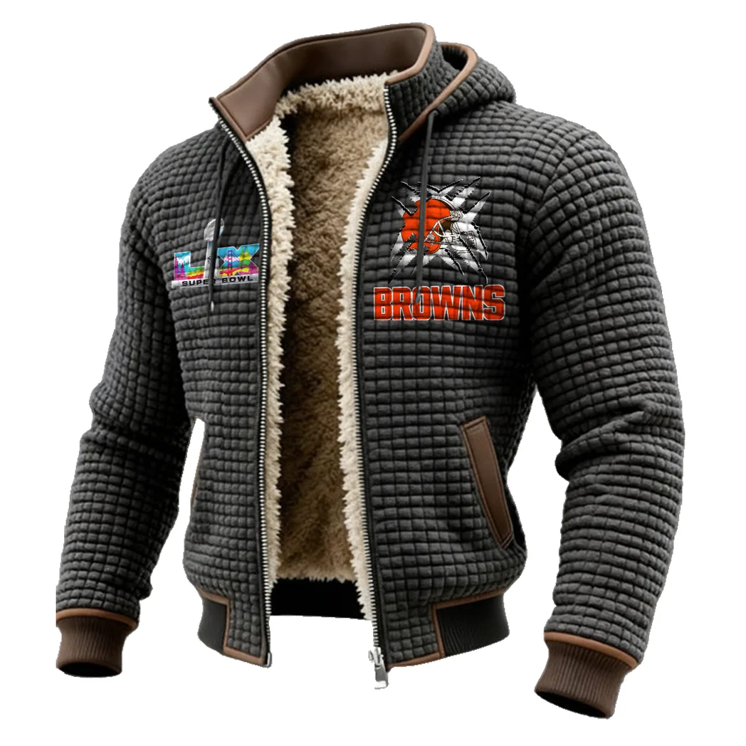 Furry Army Fleece-Lined Hooded Jacket, Alpine Ascent Hooded Jacket HVN1457CL - Grey - Image 2