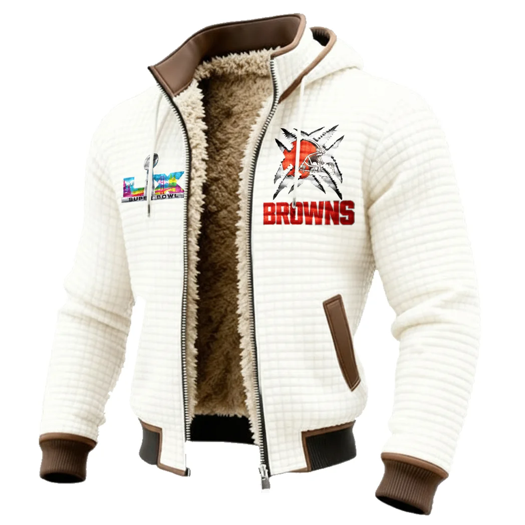 Furry Army Fleece-Lined Hooded Jacket, Alpine Ascent Hooded Jacket HVN1457CL - White - Image 2