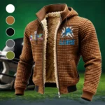 Match Day Prowlers Fleece-Lined Hooded Jacket, Elite Athlete Winter Jacket HVN1457DL - brown