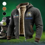 LA Squad Fleece-Lined Hooded Jacket, Water-Resistant Thermal Hoody HVN1457LA - Grey