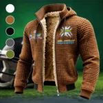 Electric Army Fleece-Lined Hooded Jacket, Sub-Zero Fleece-Lined Shield HVN1457LC - brown