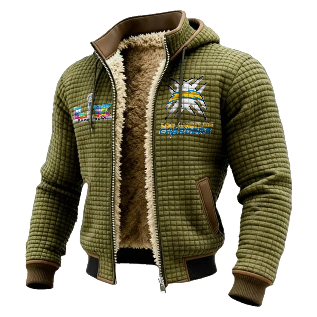 Electric Army Fleece-Lined Hooded Jacket, Sub-Zero Fleece-Lined Shield HVN1457LC - Green - Image 2