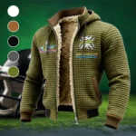 Electric Army Fleece-Lined Hooded Jacket, Sub-Zero Fleece-Lined Shield HVN1457LC - Green