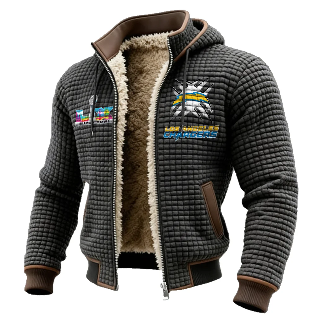 Electric Army Fleece-Lined Hooded Jacket, Sub-Zero Fleece-Lined Shield HVN1457LC - Grey - Image 2