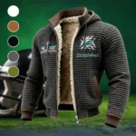 Marine Army Fleece-Lined Hooded Jacket, Cold-Snap Defense Jacket HVN1457MD - Grey