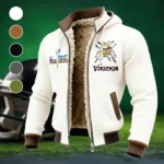 Purple Horns Fleece-Lined Hooded Jacket, Rugged Terrain Fleece Hoody HVN1457MV - White