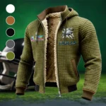 Match Day Squad Fleece-Lined Hooded Jacket, Luxe Cloud-Fleece Hooded Shell HVN1457PE - Green