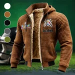 Steel Crew Fleece-Lined Hooded Jacket, High-Density Comfort Fleece HVN1457PS - brown