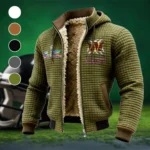 Capital Fans Fleece-Lined Hooded Jacket, Modern Athletic Hybrid Parka HVN1457WC - Green