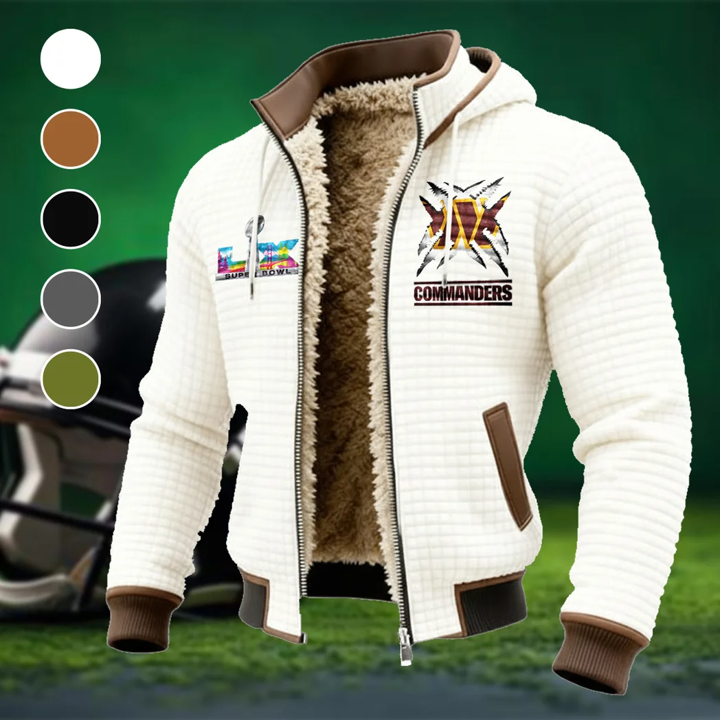 Capital Fans Fleece-Lined Hooded Jacket, Modern Athletic Hybrid Parka HVN1457WC - White