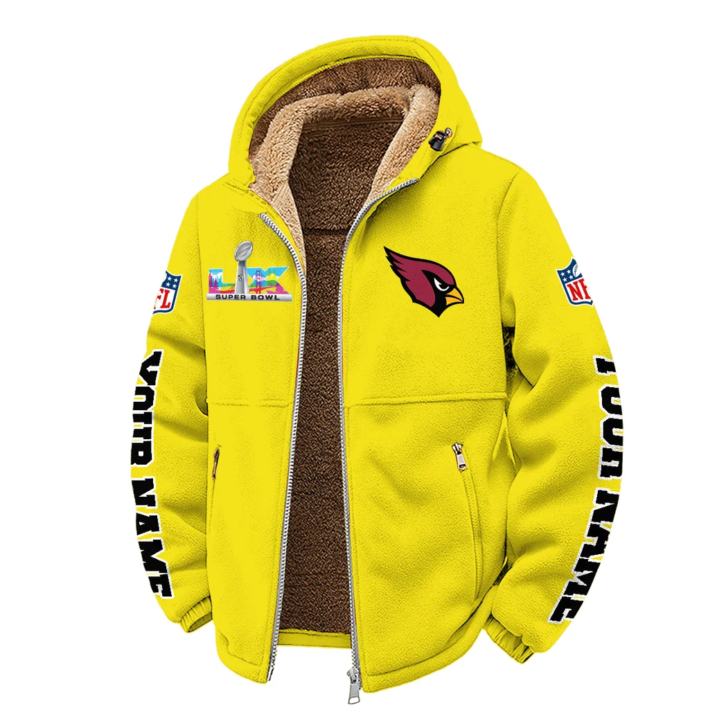 Winged Pride Winter Fleece Jacket, All-Mountain Sport Jacket HVN1458AC - Yellow - Image 2