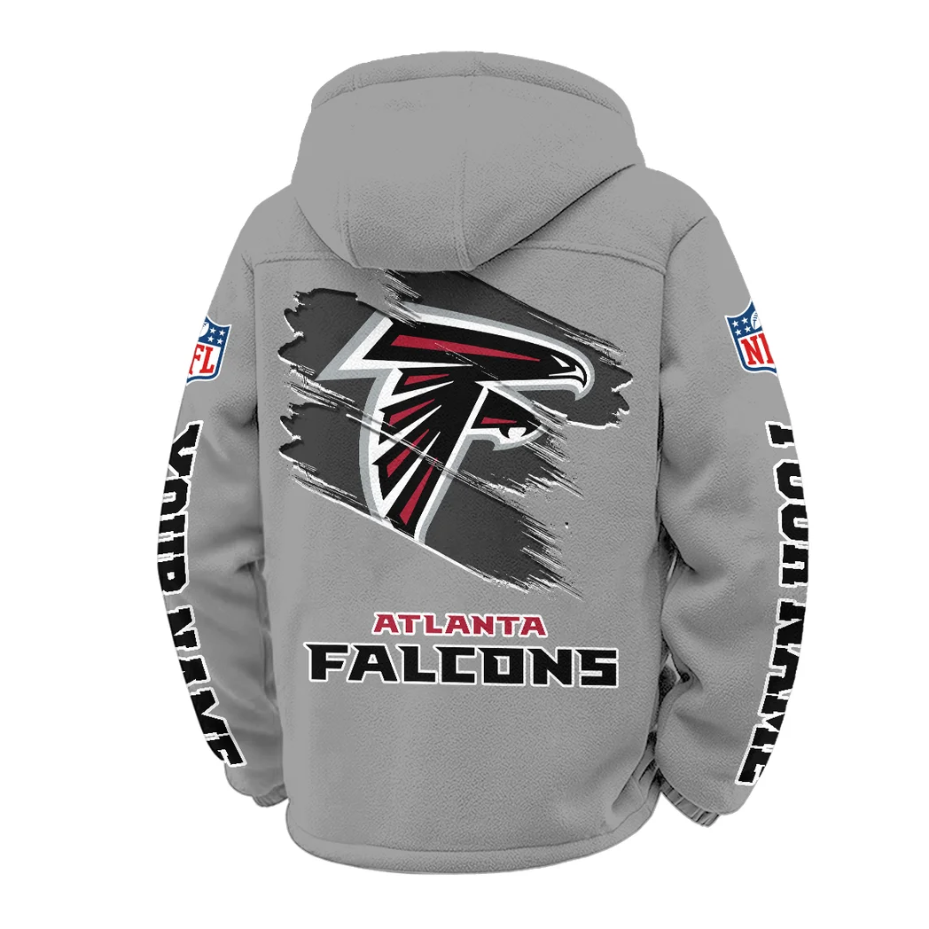Red Crew Winter Fleece Jacket, Anti-Pill Thermal Fleece HVN1458AF - Grey - Image 3