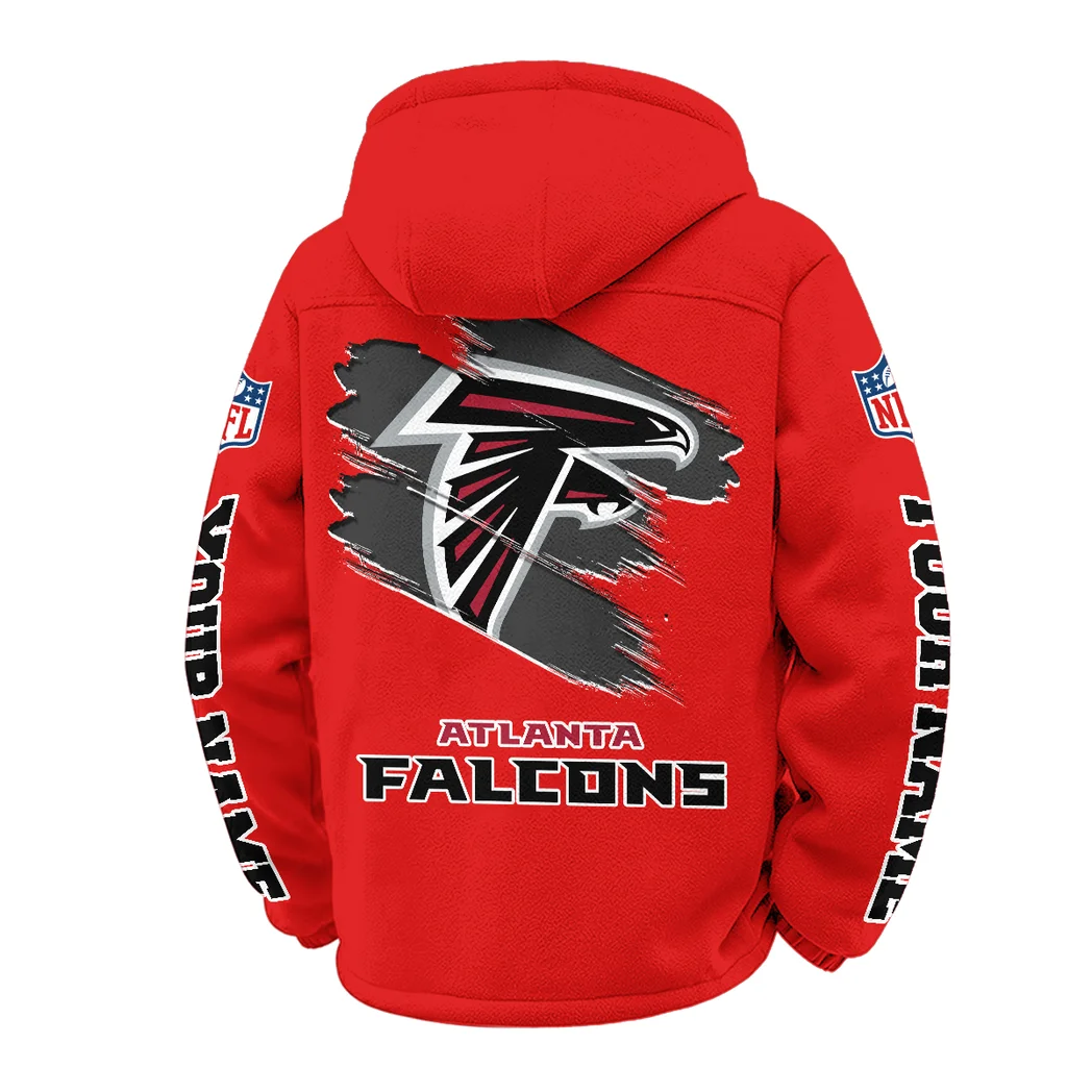 Red Crew Winter Fleece Jacket, Anti-Pill Thermal Fleece HVN1458AF - Red - Image 3