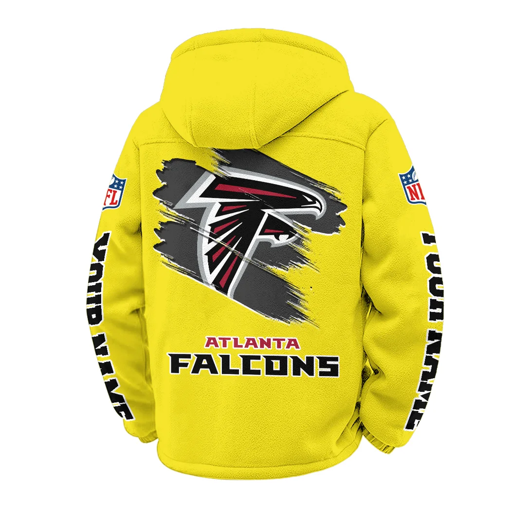 Red Crew Winter Fleece Jacket, Anti-Pill Thermal Fleece HVN1458AF - Yellow - Image 3