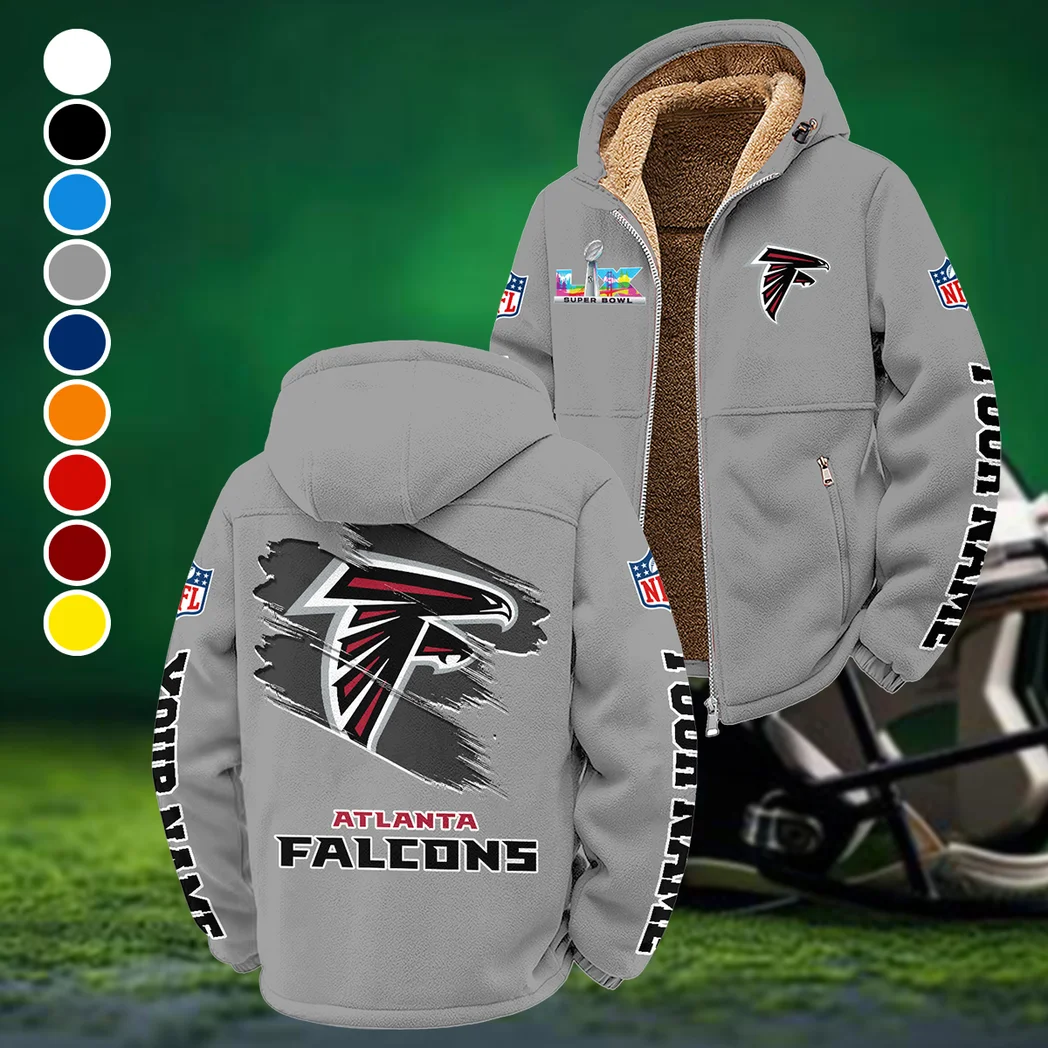 Red Crew Winter Fleece Jacket, Anti-Pill Thermal Fleece HVN1458AF - Grey