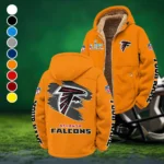 Red Crew Winter Fleece Jacket, Anti-Pill Thermal Fleece HVN1458AF - Orange