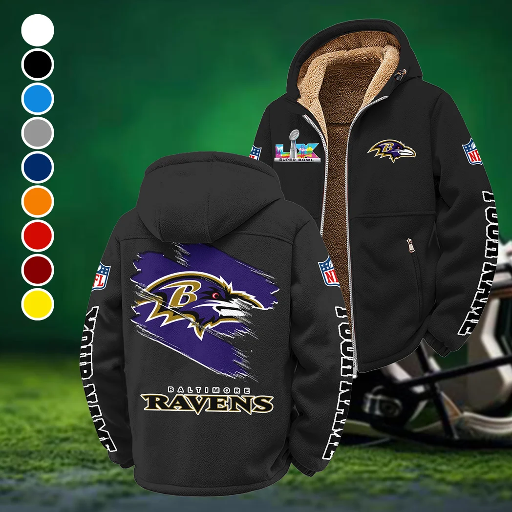 Football Purple Crew Winter Fleece Jacket, Arctic Expedition Fleece HVN1458BR - Black