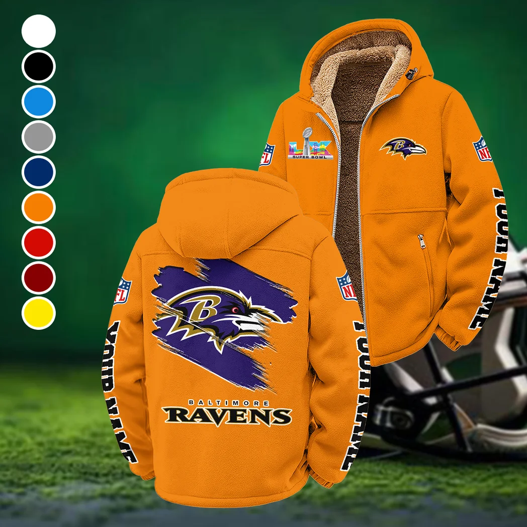 Football Purple Crew Winter Fleece Jacket, Arctic Expedition Fleece HVN1458BR - Orange