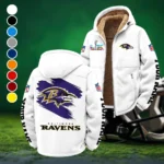 Football Purple Crew Winter Fleece Jacket, Arctic Expedition Fleece HVN1458BR - White