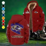 Football Purple Crew Winter Fleece Jacket, Arctic Expedition Fleece HVN1458BR - Wine
