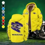 Football Purple Crew Winter Fleece Jacket, Arctic Expedition Fleece HVN1458BR - Yellow