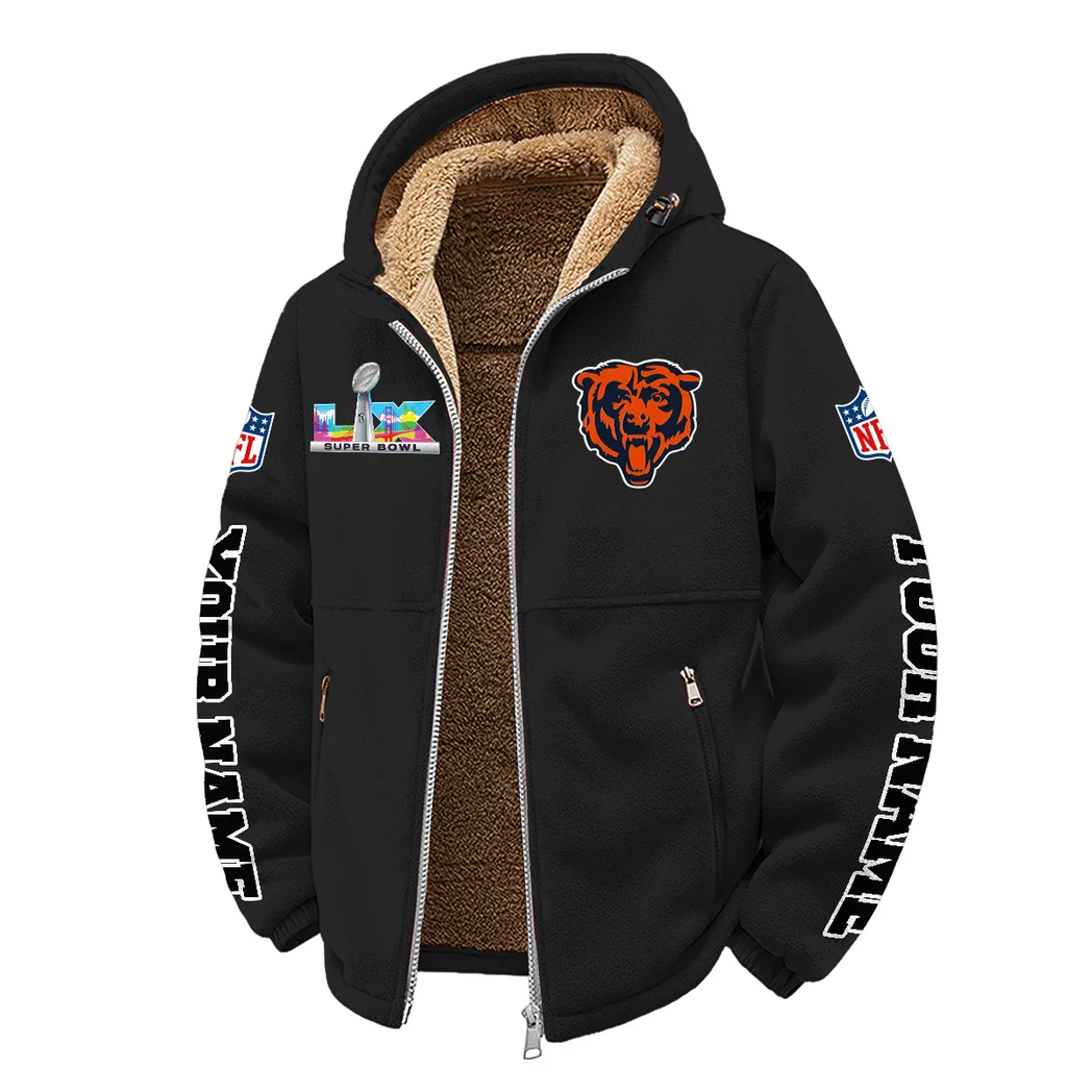 Navy Pride Winter Fleece Jacket, Breathable Winter Comfort HVN1458CB - Black - Image 2
