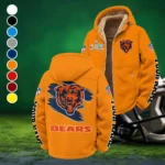 Navy Pride Winter Fleece Jacket, Breathable Winter Comfort HVN1458CB - Orange