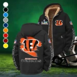 Football Tiger Crew Winter Fleece Jacket, Brushed Interior Winter Fleece HVN1458CI - Black