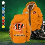 Football Tiger Crew Winter Fleece Jacket, Brushed Interior Winter Fleece HVN1458CI - Orange