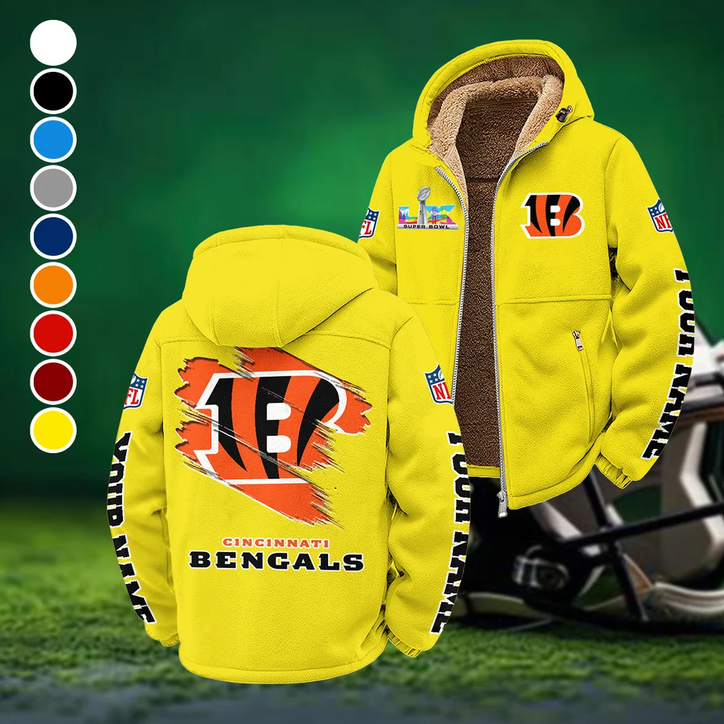 Football Tiger Crew Winter Fleece Jacket, Brushed Interior Winter Fleece HVN1458CI - Yellow